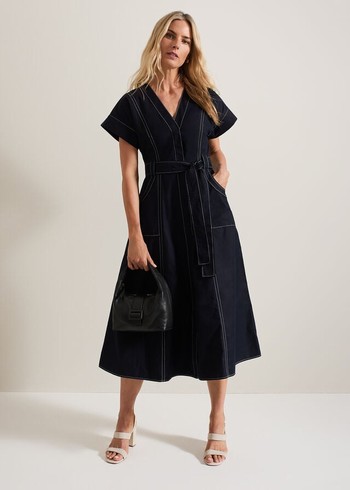 Phase Eight Annalie Utility Dress Navy Canada | TJGSWV-831